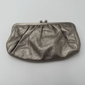 Express Silver Leather Clutch Sparkle Bag Evening Clasp Pouch